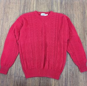 Vintage London Fog Men's Red knitted sweater Size XL